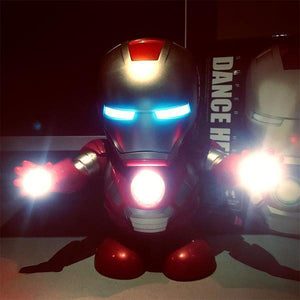 (Buy 2 Free Shipping)Marvel Iron man Dancing light robot